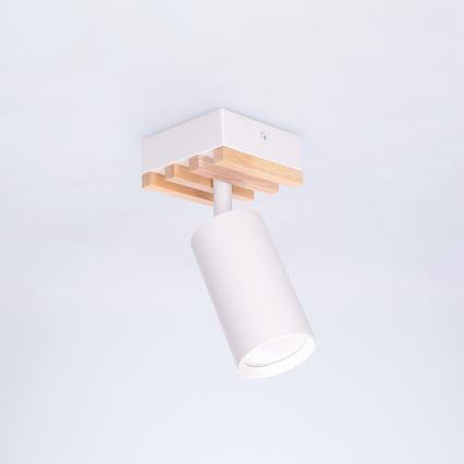 Brilagi - Σποτ φωτιστικό SELE WOOD ACOUSTIC 1xGU10/30W/230V λευκό/ξύλο