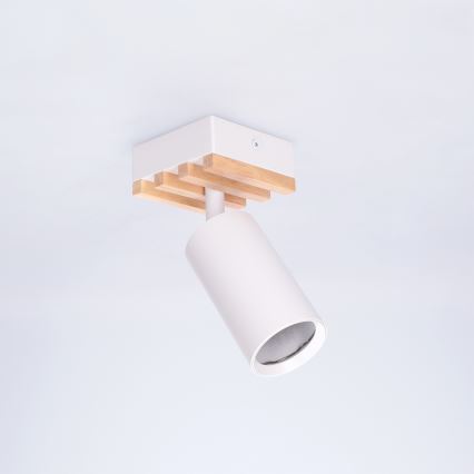 Brilagi - Σποτ φωτιστικό SELE WOOD ACOUSTIC 1xGU10/30W/230V λευκό/ξύλο