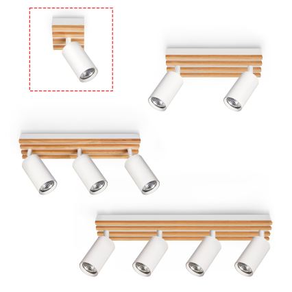 Brilagi - Σποτ φωτιστικό SELE WOOD ACOUSTIC 1xGU10/30W/230V λευκό/ξύλο