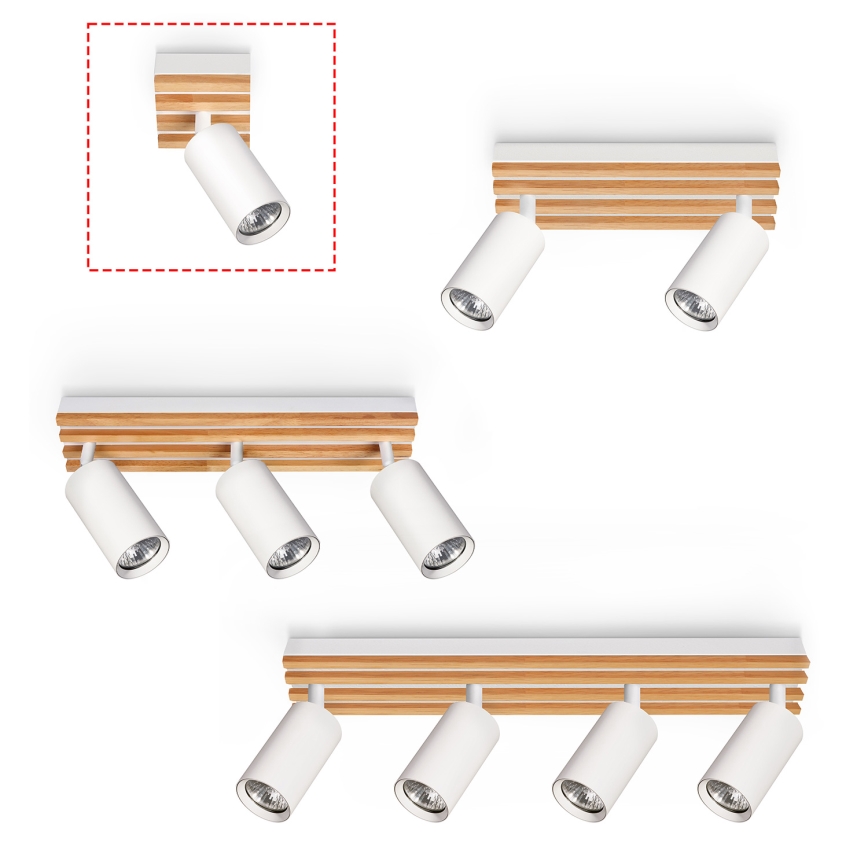 Brilagi - Σποτ φωτιστικό SELE WOOD ACOUSTIC 1xGU10/30W/230V λευκό/ξύλο