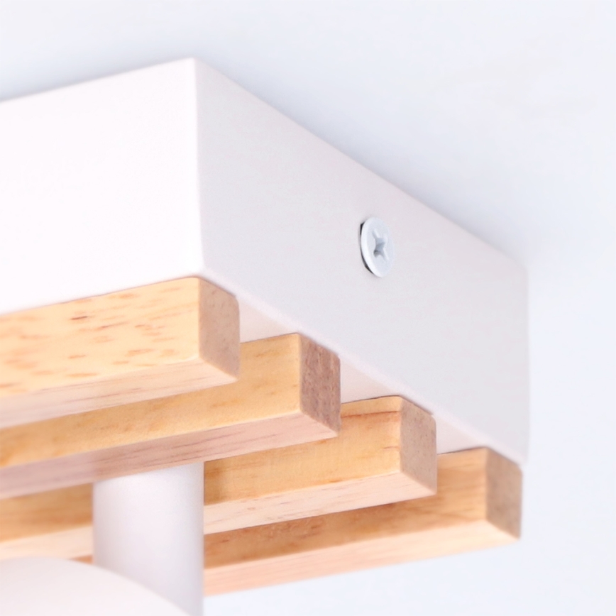 Brilagi - Σποτ φωτιστικό SELE WOOD ACOUSTIC 2xGU10/30W/230V λευκό/ξύλο