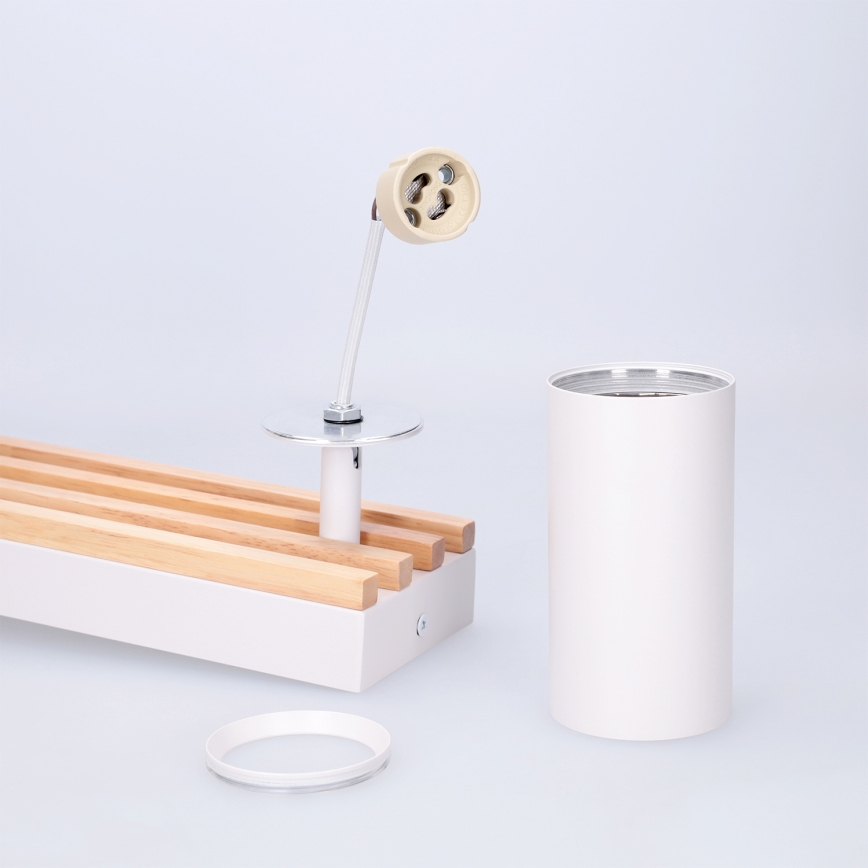 Brilagi - Σποτ φωτιστικό SELE WOOD ACOUSTIC 2xGU10/30W/230V λευκό/ξύλο