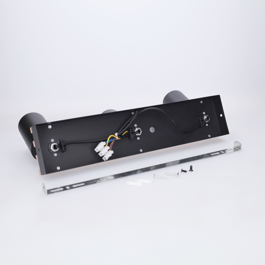Brilagi - Σποτ φωτιστικό SELE WOOD ACOUSTIC 3xGU10/30W/230V μαύρο/ξύλο