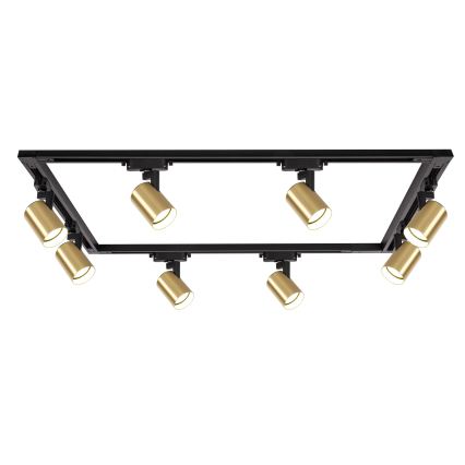 Brilagi - Σποτ φωτιστικό για σύστημα ράγας HUSKY 8xGU10/10W/230V μαύρο/χρυσό