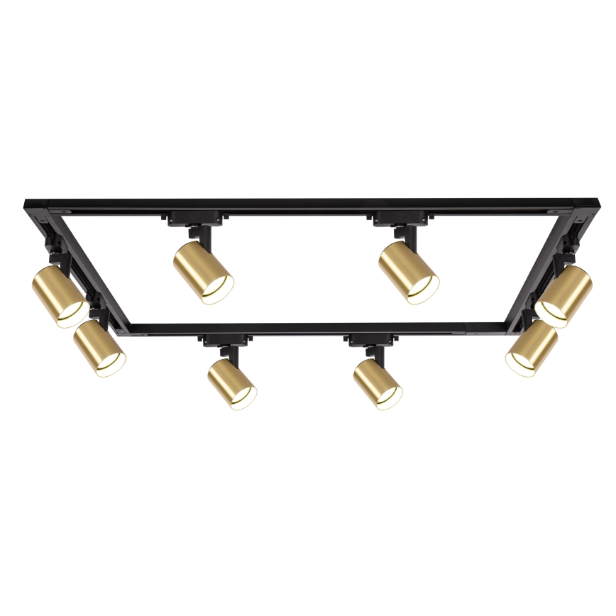 Brilagi - Σποτ φωτιστικό για σύστημα ράγας HUSKY 8xGU10/10W/230V μαύρο/χρυσό