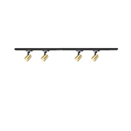 Brilagi - Σποτ φωτιστικό για ράγα HUSKY 4xGU10/10W/230V μαύρο/χρυσό