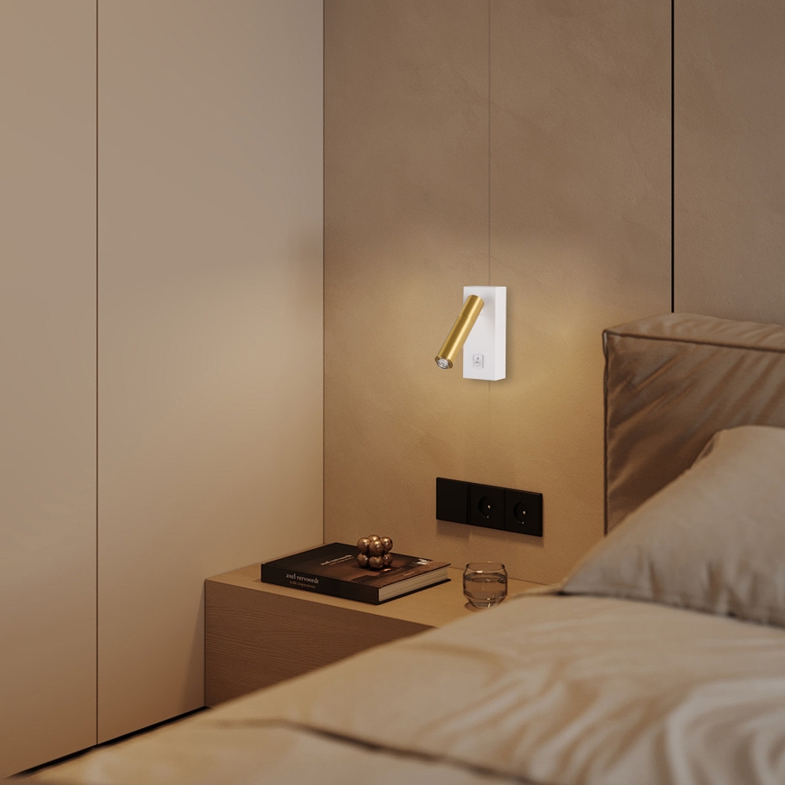 Brilagi - Σποτ LED τοίχου MAYA 1xG9/7W/230V λευκό/χρυσό