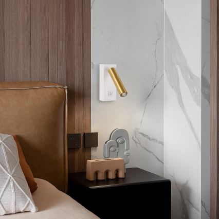 Brilagi - Σποτ LED τοίχου MAYA 1xG9/7W/230V λευκό/χρυσό