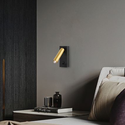 Brilagi - Σποτ LED τοίχου MAYA 1xG9/7W/230V μαύρο/χρυσό