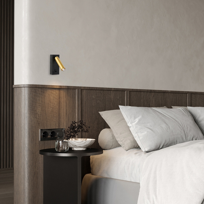 Brilagi - Σποτ LED τοίχου MAYA 1xG9/7W/230V μαύρο/χρυσό