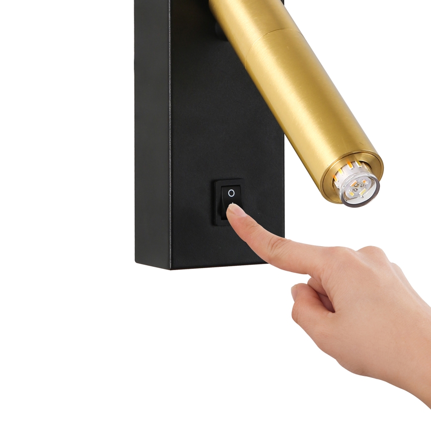 Brilagi - Σποτ LED τοίχου MAYA 1xG9/7W/230V μαύρο/χρυσό