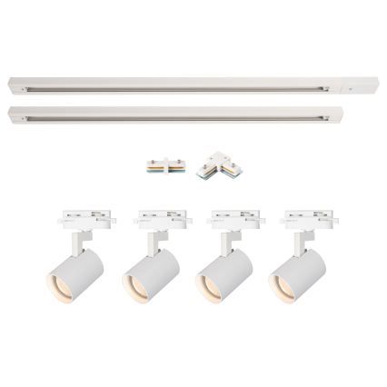 Brilagi - Σποτ σε σύστημα ράγας HUSKY 4xGU10/10W/230V λευκό