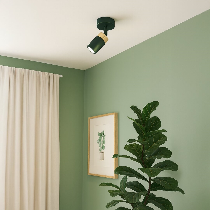 Brilagi - Σποτ τοίχου POKER 1xGU10/25W/230V πράσινο/χρυσό