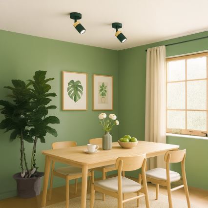 Brilagi - Σποτ τοίχου POKER 1xGU10/25W/230V πράσινο/χρυσό