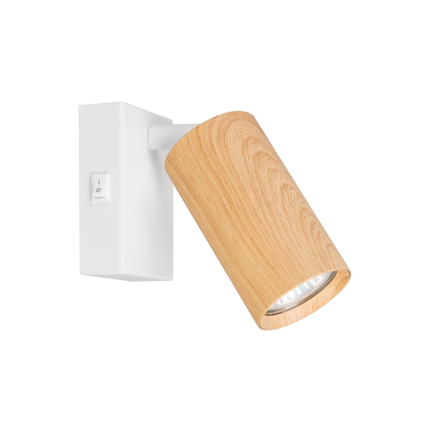 Brilagi - Σποτ τοίχου SELE 1xGU10/30W/230V λευκό/δρύινο ντεκόρ