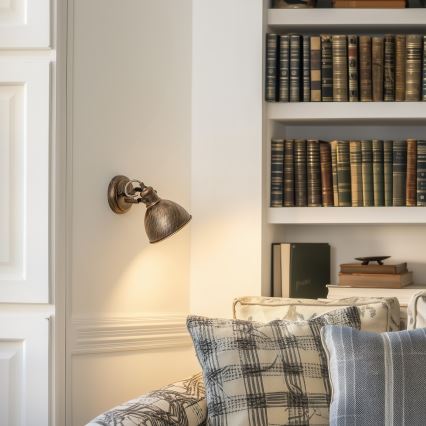 Brilagi - Σποτ τοίχου TECHNO 1xE27/60W/230V μπρονζέ/πατίνα