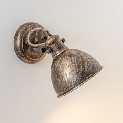 Brilagi - Σποτ τοίχου TECHNO 1xE27/60W/230V μπρονζέ/πατίνα