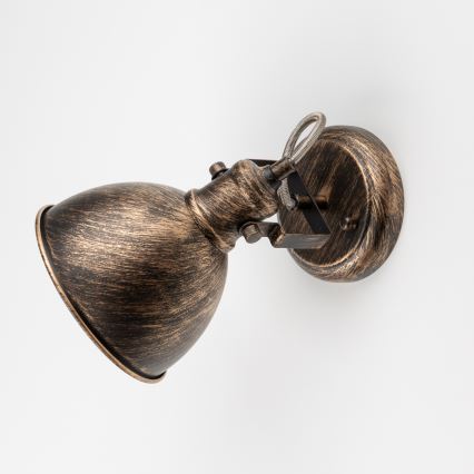 Brilagi - Σποτ τοίχου TECHNO 1xE27/60W/230V μπρονζέ/πατίνα