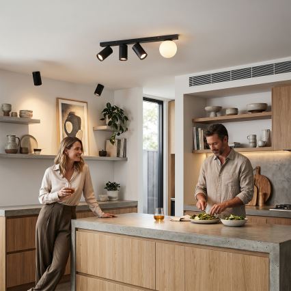 Brilagi - Σποτ οροφής SELE BALL 3xGU10/30W/230V + 1xG9/10W μαύρο