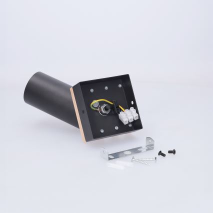 Brilagi - Σποτ οροφής SELE WOOD ACOUSTIC 1xGU10/30W/230V μαύρο/ξύλο