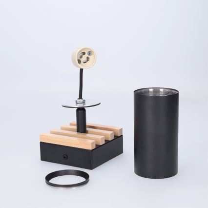 Brilagi - Σποτ οροφής SELE WOOD ACOUSTIC 1xGU10/30W/230V μαύρο/ξύλο