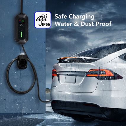 Brilagi - Σταθμός φόρτισης ταξιδιού EV για ηλεκτρικά αυτοκίνητα FAST AC Type 2 16A/380V 11kW + φις 230V, 3,7kW 5m + Θήκη