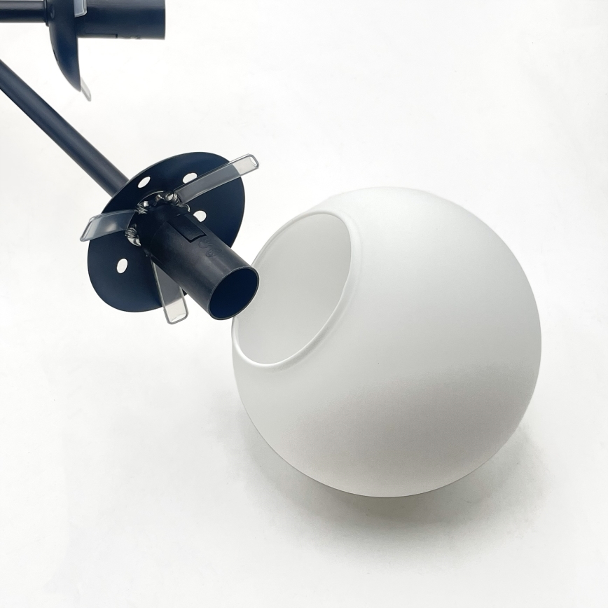 Brilagi - Στερεωμένος πολυέλαιος MALIVA 6xE14/15W/230V μαύρο/λευκό