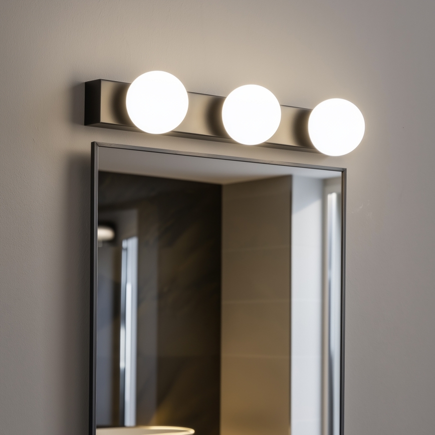 BRILAGI - ΣΕΤ 2x LED Επιτοίχιο φωτιστικό μπάνιου HOLLYWOOD 3xLED/3W/230V 39 cm IP44 μαύρο