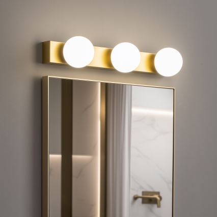 BRILAGI - Σετ 2x LED Επιτοίχιο φωτιστικό μπάνιου HOLLYWOOD 3xLED/3W/230V 39 cm IP44 χρυσό