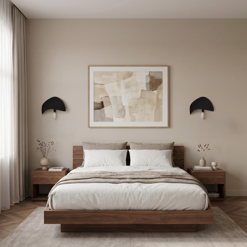 Brilagi - Σετ 2x επιτοίχια φωτιστικά WABI SABI 1xE14/40W/230V μαύρα