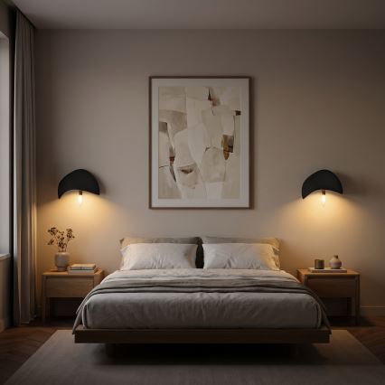 Brilagi - Σετ 2x επιτοίχια φωτιστικά WABI SABI 1xE14/40W/230V μαύρα