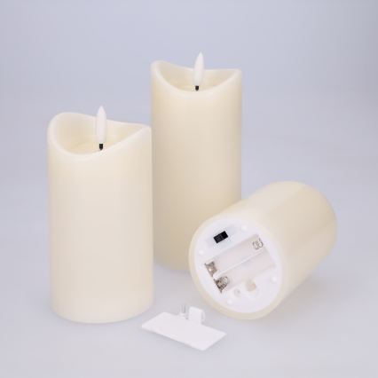 BRILAGI - Σετ 3x LED κεριά LED/2xAAA εκρού