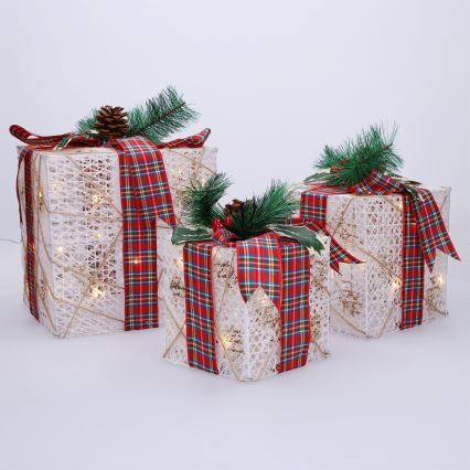 Brilagi - ΣΕΤ 3x LED εξωτερική χριστουγεννιάτικη διακόσμηση LED/230V IP44 δώρα