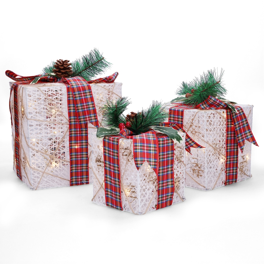 Brilagi - ΣΕΤ 3x LED εξωτερική χριστουγεννιάτικη διακόσμηση LED/230V IP44 δώρα