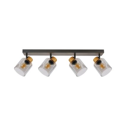 Brilagi - Σποτ φωτιστικό HYGGE 4xE14/15W/230V μαύρο/καπνιστό