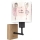 Brilagi - Παιδικό φωτιστικό τοίχου BOBO WOOD 1xE27/25W/230V δρυς/μαύρο/λευκό/ροζ/μπαλαρίνες