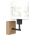 Brilagi - Παιδικό φωτιστικό τοίχου BOBO WOOD 1xE27/25W/230V δρυς/μαύρο/λευκό/μονόκεροι
