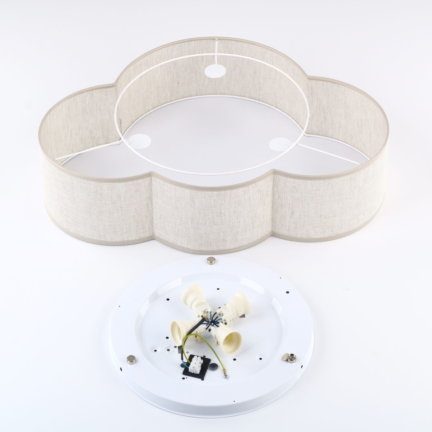 Brilagi - Παιδικό φωτιστικό οροφής NIMBUS 4xE27/15W/230V 46x63 cm μπεζ