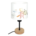 Brilagi - Παιδικό επιτραπέζιο φωτιστικό BOBO WOOD 1xE27/25W/230V δρυς/μαύρο/λευκό/ζωάκια