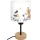 Brilagi - Παιδικό επιτραπέζιο φωτιστικό BOBO WOOD 1xE27/25W/230V δρυς/μαύρο/λευκό/ζωάκια