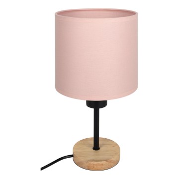 Brilagi - Παιδικό επιτραπέζιο φωτιστικό BOBO WOOD 1xE27/25W/230V δρυς/μαύρο/ροζ