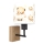 Brilagi - Παιδικό επιτοίχιο φωτιστικό BOBO WOOD 1xE27/25W/230V δρυς/μαύρο/λευκό/αρκουδάκια
