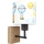 Brilagi - Παιδικό επιτοίχιο φωτιστικό BOBO WOOD 1xE27/25W/230V δρυς/μαύρο/λευκό/ζωάκια