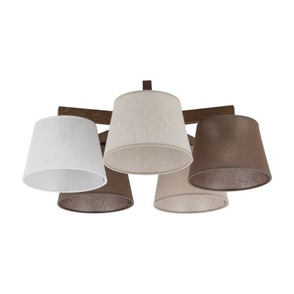 Brilagi - Πλαφονιέρα LATTE 5xE27/15W/230V πεύκο/μικτό