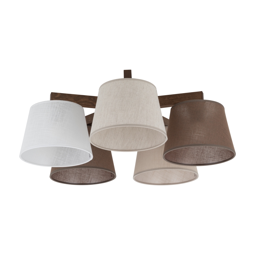 Brilagi - Πλαφονιέρα LATTE 5xE27/15W/230V πεύκο/μικτό