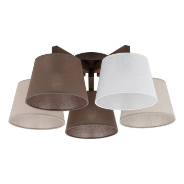 Brilagi - Πλαφονιέρα LATTE 5xE27/60W/230V πεύκο/μικτό