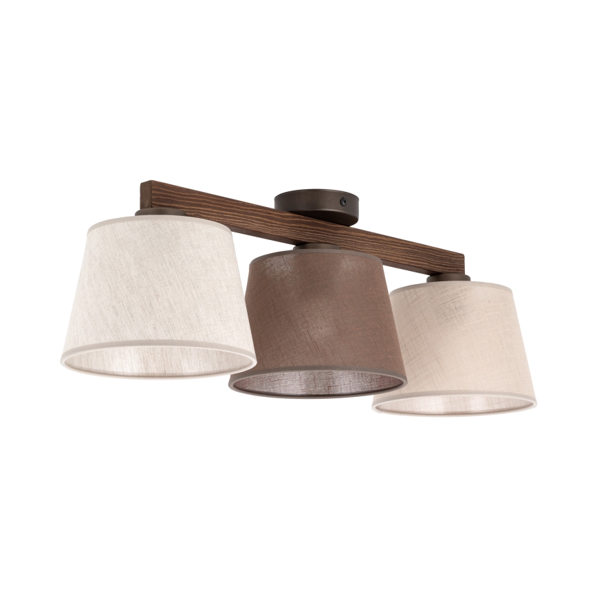 Brilagi - Πλαφονιέρα LATTE SABIA 3xE27/60W/230V πεύκο/μείγμα