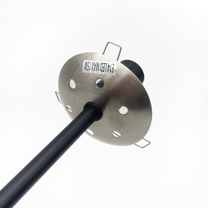 Brilagi - Πλαφονιέρα MALIVA 4xE14/15W/230V ματ χρώμιο/καπνιστό γυαλί