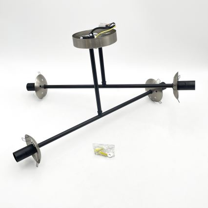 Brilagi - Πλαφονιέρα MALIVA 4xE14/15W/230V ματ χρώμιο/καπνιστό γυαλί