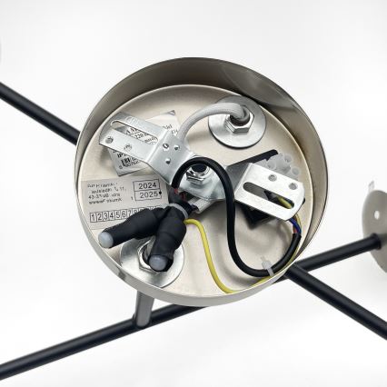 Brilagi - Πλαφονιέρα MALIVA 4xE14/15W/230V ματ χρώμιο/καπνιστό γυαλί